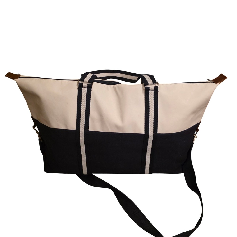 Ralph Lauren Duffel Bag Navy White Preppy Nautical‎ Tote Large - Picture 4 of 9